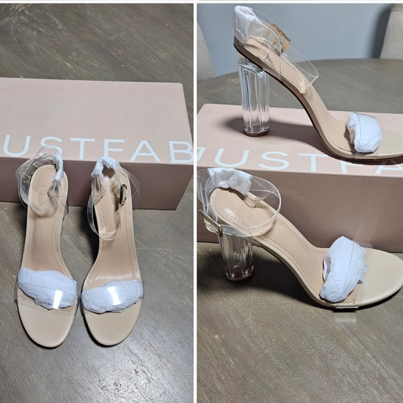 BRAND NEW Clear Strap Heels – Size 7 (Free Shipping) - Picture 1 of 4